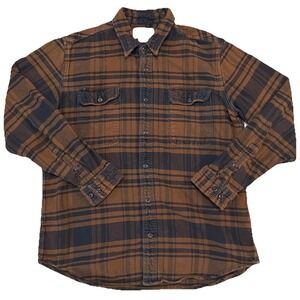 Filson CC Filson Men's XL Plaid Heavy Long Sleeve Work Shirt Copper Black